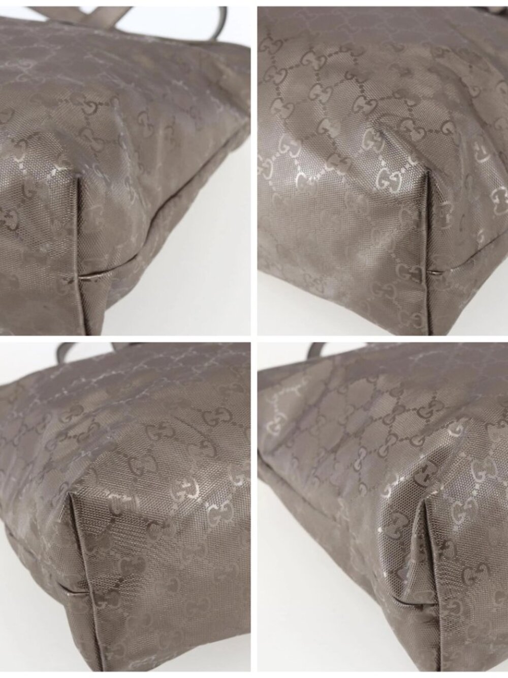 GUCCI GG implementation Tote Bag PVC Silver 211137 Auth BA9306 - Picture 14 of 16